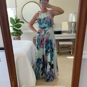 ASOS maxi pleated floral summer dress
